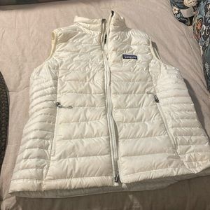White Patagonia Puffer Vest